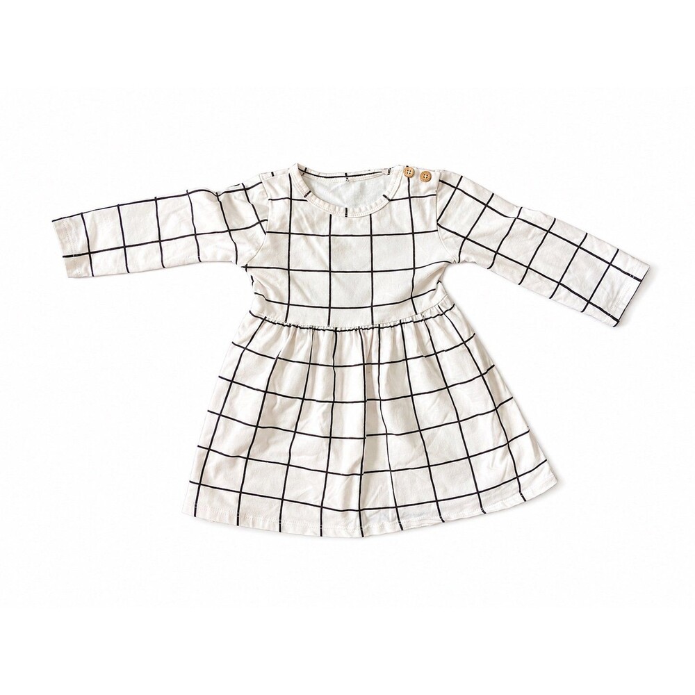 Boutique Girls Grid Print Dress Size 2T – Long Sleeve
Black and White Classic